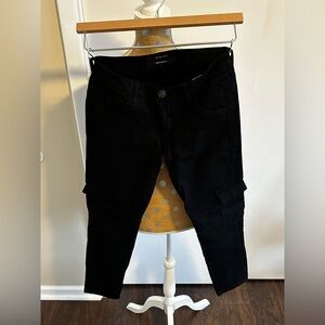 Hudson black cargo skinny pants